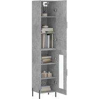 Berkfield Home Highboard Concrete Grey 34.5x34x180 cm Engineered Wood