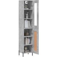 Berkfield Home Highboard Concrete Grey 34.5x34x180 cm Engineered Wood