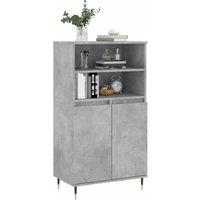 Berkfield Home Highboard Concrete Grey 60x36x110 cm Engineered Wood | Size: 60 x 36 x 110 cm
