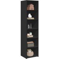 Berkfield Home Highboard Black 45x41x185 cm Engineered Wood | Size: 45 x 41 x 185 cm