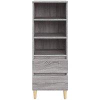 Berkfield Home Highboard Grey Sonoma 40x36x110 cm Engineered Wood | Size: 40 x 36 x 110 cm