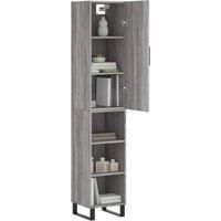 Berkfield Home Highboard Grey Sonoma 34.5x34x180 cm Engineered Wood