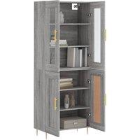 Berkfield Home Highboard Grey Sonoma 69.5x34x180 cm Engineered Wood