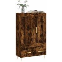 Berkfield Home Highboard Smoked Oak 69.5x31x115 cm Engineered Wood in Brown