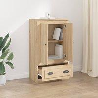 Berkfield Home Highboard Sonoma Oak 60x35.5x103.5 cm Engineered Wood in Light Tan