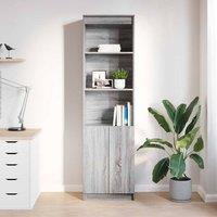 Berkfield Home Highboard Grey Sonoma 50x35x180 cm Engineered Wood | Size: 50 x 35 x 180 cm