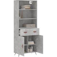 Berkfield Home Highboard Concrete Grey 69.5x34x180 cm Engineered Wood