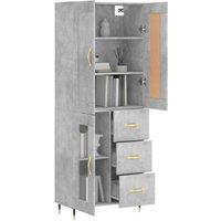 Berkfield Home Highboard Concrete Grey 69.5x34x180 cm Engineered Wood