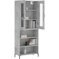 Berkfield Home Highboard Concrete Grey 69.5x34x180 cm Engineered Wood