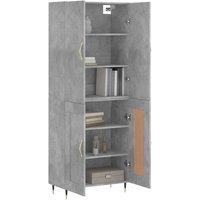 Berkfield Home Highboard Concrete Grey 69.5x34x180 cm Engineered Wood
