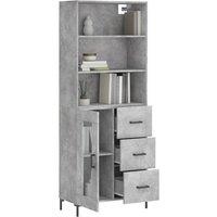 Berkfield Home Highboard Concrete Grey 69.5x34x180 cm Engineered Wood