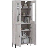 Berkfield Home Highboard Grey Sonoma 69.5x34x180 cm Engineered Wood