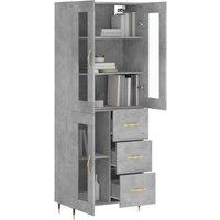 Berkfield Home Highboard Concrete Grey 69.5x34x180 cm Engineered Wood
