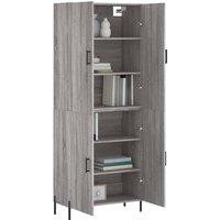 Berkfield Home Highboard Grey Sonoma 69.5x34x180 cm Engineered Wood