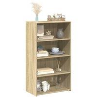 Berkfield Home Highboard Sonoma Oak 70x41x124 cm Engineered Wood in Light Brown | Size: 70 x 41 x 124 cm