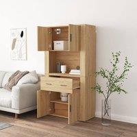 Berkfield Home Highboard Sonoma Oak Engineered Wood in Light Tan