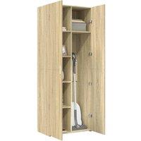 Berkfield Home Highboard Sonoma Oak 70x42.5x185 cm Engineered Wood in Light Oak