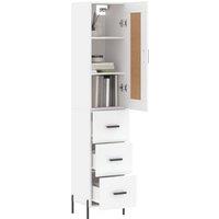 Berkfield Home Highboard White 34.5x34x180 cm Engineered Wood
