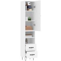 Berkfield Home Highboard White 34.5x34x180 cm Engineered Wood
