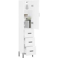 Berkfield Home Highboard White 34.5x34x180 cm Engineered Wood