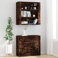 Berkfield Home Highboard Smoked Oak Engineered Wood in Brown