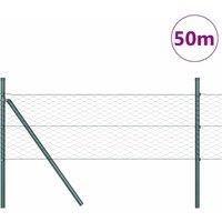 Berkfield Home Hexagon Fence Green 0.4x50 m Steel