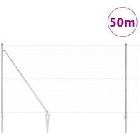 Berkfield Home Hexagon Fence 1.5x50 m Galvanised Steel in Silver