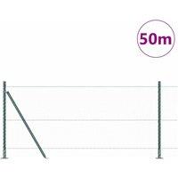 Berkfield Home Hexagon Fence Green 0, 8x50 m Steel