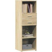Berkfield Home Highboard Sonoma Oak 40x42.5x124 cm Engineered Wood in Light Tan