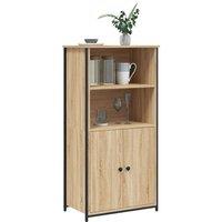 Berkfield Home Highboard Sonoma Oak 62x36x121.5 cm Engineered Wood in Light Brown