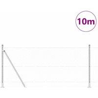 Berkfield Home Hexagon Fence 1x10 m Galvanised Steel in Silver