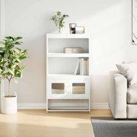 Berkfield Home Highboard White 68x39x123 cm Steel | Size: 68 x 39 x 123 cm