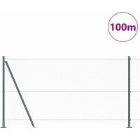 Berkfield Home Hexagon Fence Green 1, 2x100 m Steel