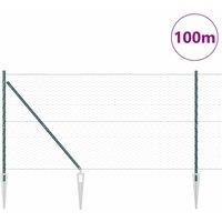 Berkfield Home Hexagon Fence Green 1.2x100 m Steel