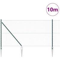 Berkfield Home Hexagon Fence Green 1.4x10 m Steel