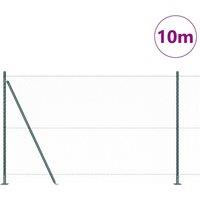 Berkfield Home Hexagon Fence Green 1.4x10 m Steel
