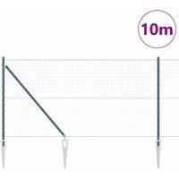 Berkfield Home Hexagon Fence Green 1x10 m Steel