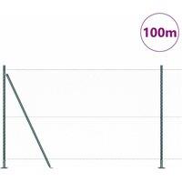 Berkfield Home Hexagon Fence Green 1.4x100 m Steel