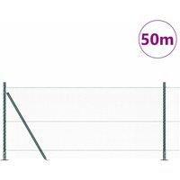Berkfield Home Hexagon Fence Green 1x50 m Steel
