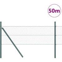 Berkfield Home Hexagon Fence Grey 0, 8x50 m Steel in Green
