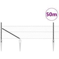 Berkfield Home Hexagon Fence Grey 0.4x50 m Steel