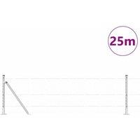 Berkfield Home Hexagon Fence 0.6 x 25 m Galvanised Steel in Silver