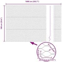 Berkfield Home Hexagon Fence Green 1x10 m Steel