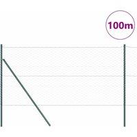 Berkfield Home Hexagon Fence Green 1x100 m Steel