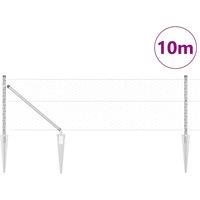 Berkfield Home Hexagon Fence 0.6x10 m Galvanised Steel in Silver