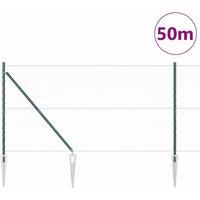Berkfield Home Hexagon Fence Green 1.4x50 m Steel