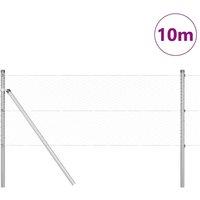 Berkfield Home Hexagon Fence 0.6x10 m Galvanised Steel in Silver