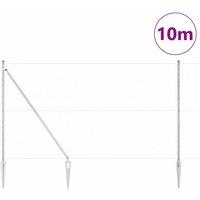 Berkfield Home Hexagon Fence 1.6x10 m Galvanised Steel in Silver