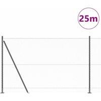 Berkfield Home Hexagon Fence Grey 1.4x25 m Steel