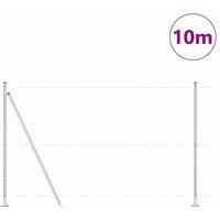 Berkfield Home Hexagon Fence 1, 6x10 m Galvanised Steel in Silver